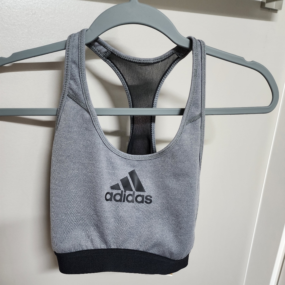 Adidas Gray Size Large Sports Bra